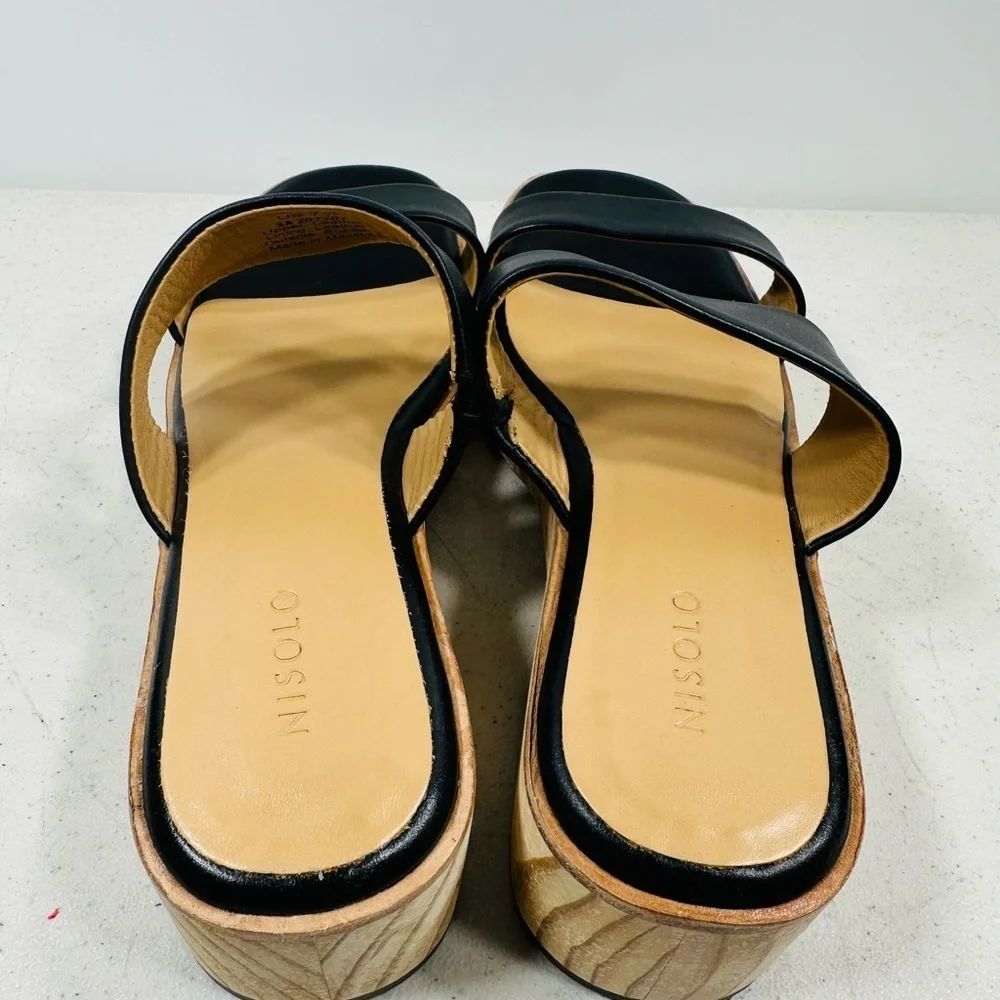 Nisolo Black Women's Platform Sandals size 7,5